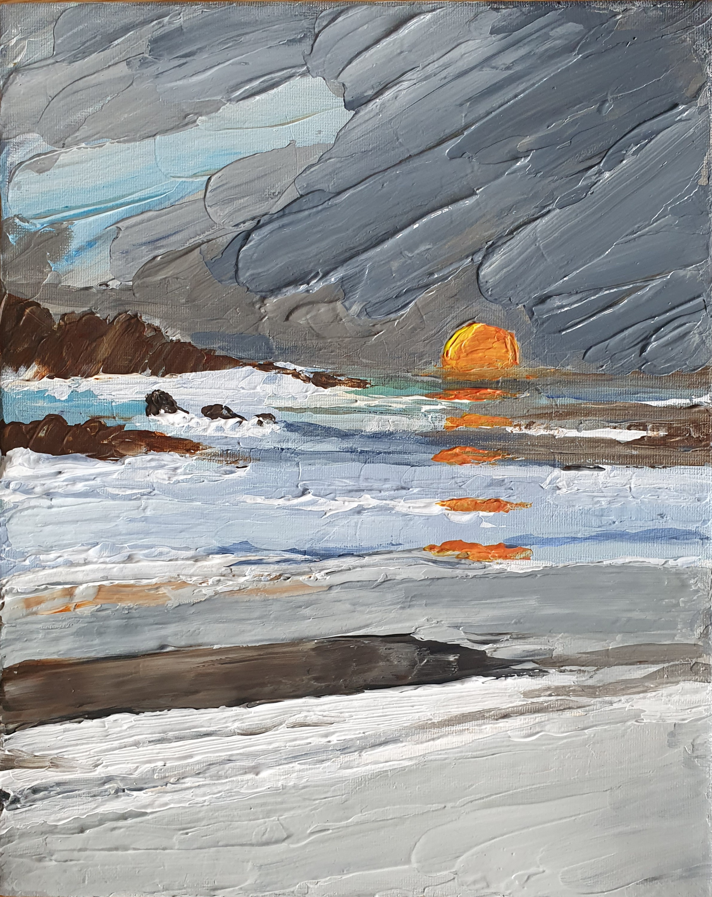 Impressie Workshop impasto schilderen (acrylverf)